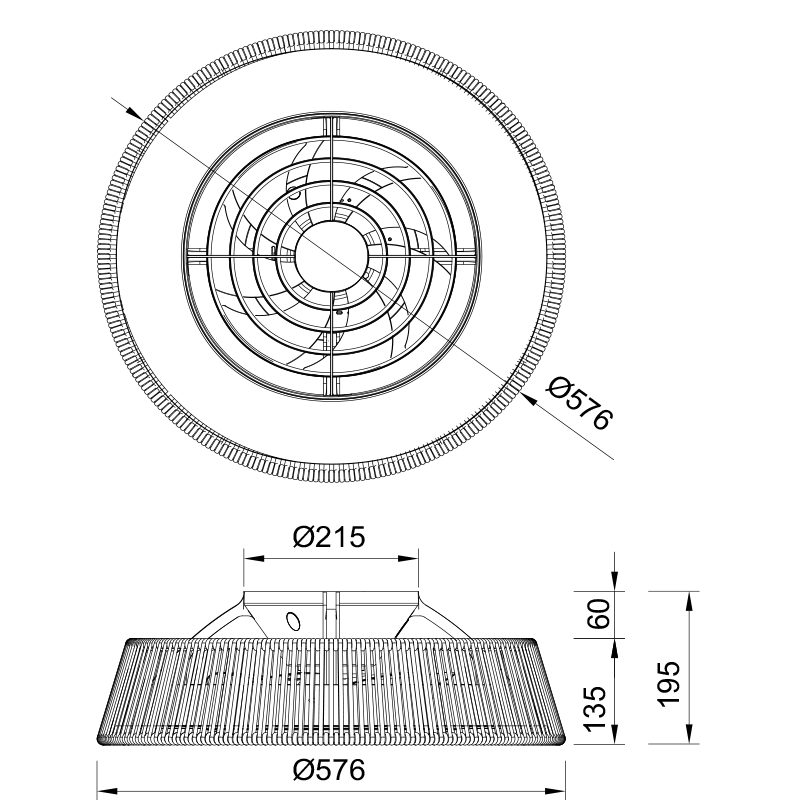 Люстра-вентилятор Mantra POLINESIA 8230_MN