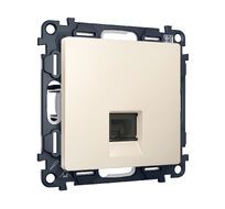 Комплект механизма компьютерной розетки RJ-45 экранированной с автоматической защитной шторкой ALFA QUANT (AP3320, VM185) Ambrella Volt MA332005_AMB