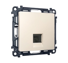 Комплект механизма компьютерной розетки RJ-45 экранированной с автоматической защитной шторкой ALFA QUANT (AP3320, VM185) Ambrella Volt MA332005_AMB