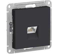 Розетка встраиваемая Ethernet RJ-45 (карбон) Systeme Electric ATN001083