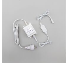 Трансформатор 60W с Выпрямителем для Нитей 24В, до 1000 LED, Провод белый Каучук, IP65 LTC PTR60-3A-W