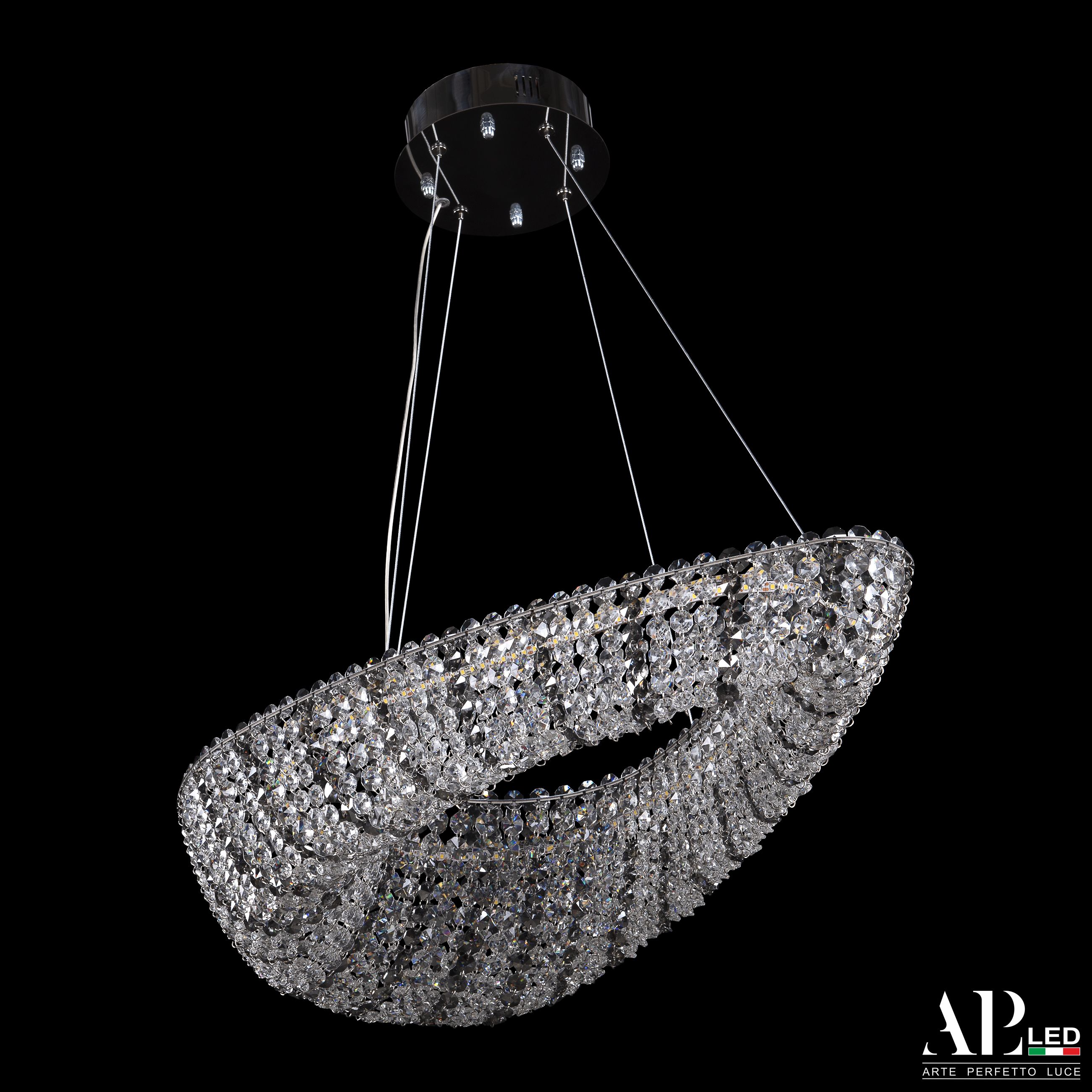 Хрустальная люстра APL LED Sicilia SH509.0.70.R.Ni.4000.Clear.731