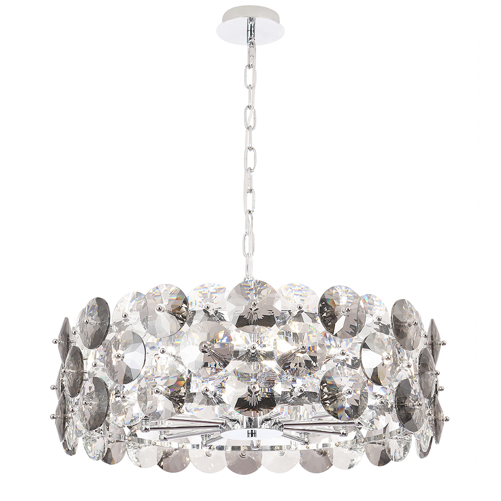 Подвесная люстра Crystal Lux CRYSTAL CRYSTAL SP12 CHROME_CR