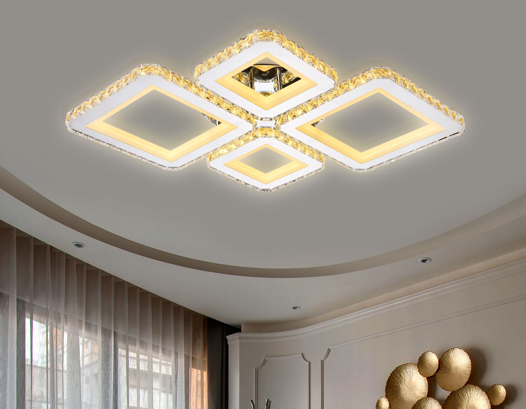 Потолочная люстра Ambrella light с пультом Ice FA1726_AMB