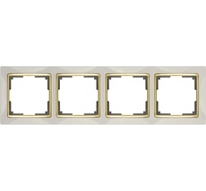 Рамка на 4 поста Snabb WL03-Frame-04-ivory-GD a051658_WR