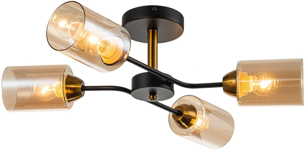 Потолочная люстра на штанге Escada 1131/4P Black/Gold_ESC