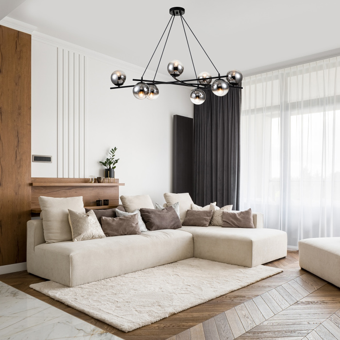 Подвесная люстра 1119/8S E14*40W Escada 1119/8S Black_ESC