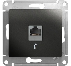 Телефонная розетка встраиваемая RJ-11 (антрацит) Systeme Electric GSL000781T