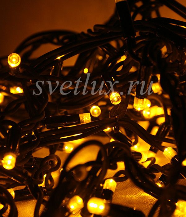 

Гирлянда Нить 10м Желтая с Мерцанием Каждого Диода 220В, 75 LED, Провод Черный Каучук, IP65 04-061, 04-061