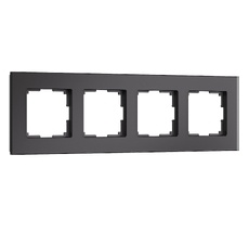Рамка на 4 поста Senso (черный, стекло soft-touch) Werkel a064575_WR