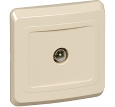 ТВ-розетка встраиваемая оконечная (кремовый) Systeme Electric TVC-002k