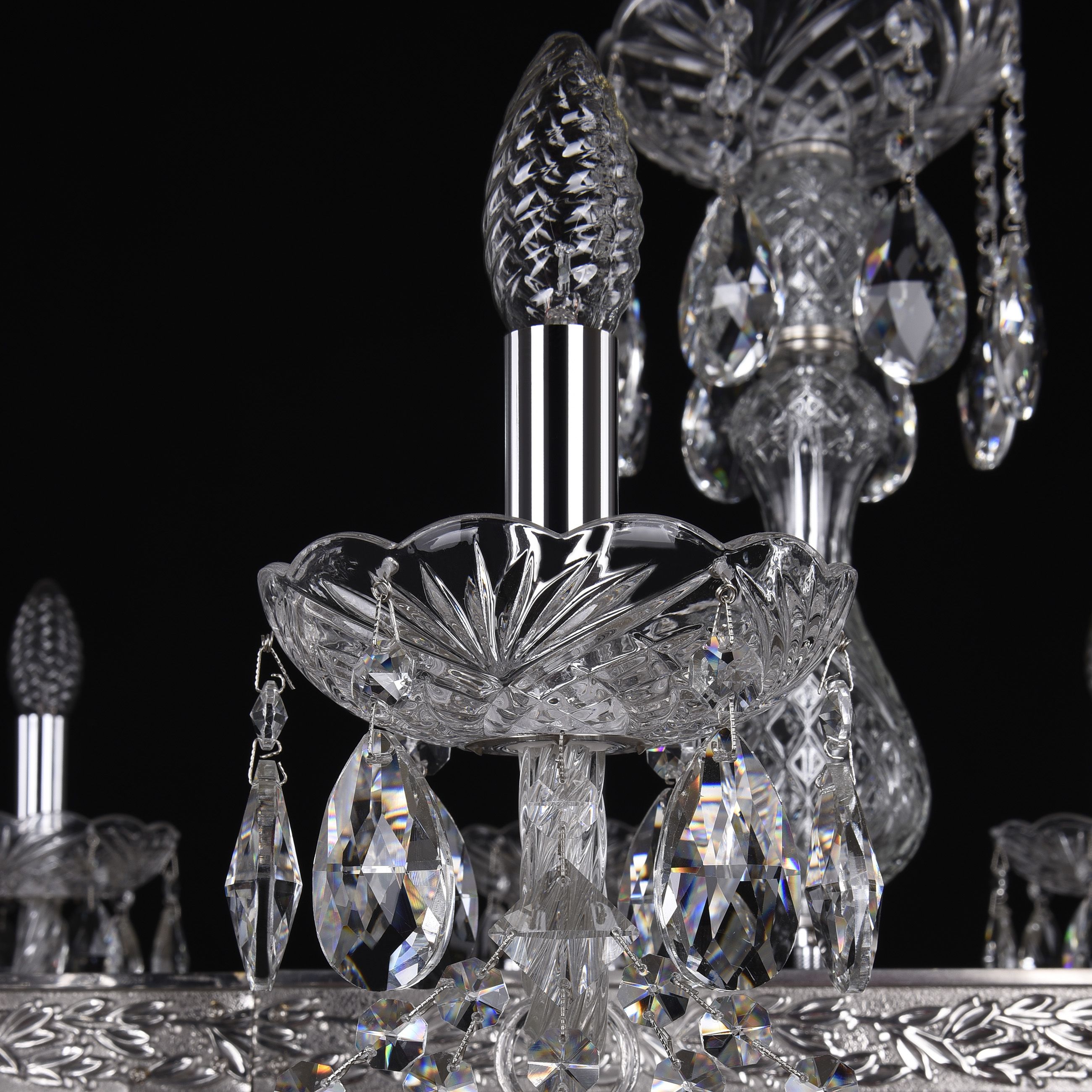 Хрустальная люстра Bohemia Ivele Crystal 1453/18/195/1500 Ni_BI