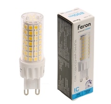 Лампа светодиодная JCD9 диммируемая 10W 175-265V G9 6400К Feron 51743_FR