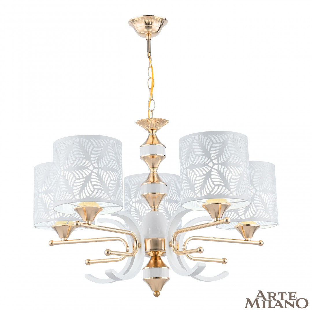 Подвесная люстра Arte Milano Florentina 302097/5 Wh/Gd