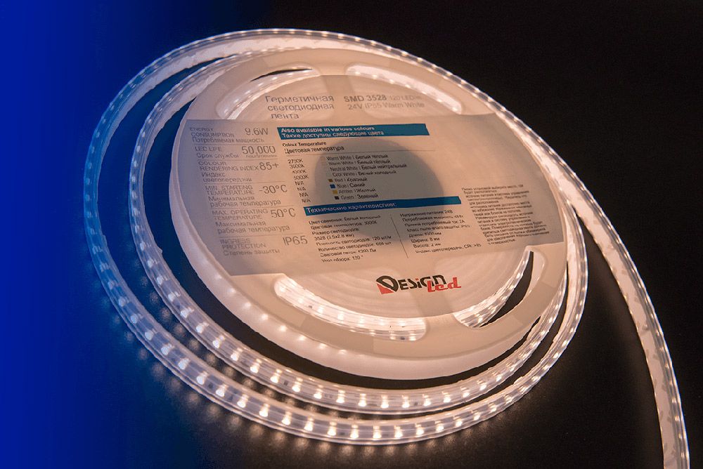Лента светодиодная 1м. 9,6W 2700K LUX DSG3120-24-WW-65 00-00001890_SW
