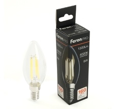Лампа светодиодная филамент C35 свеча 8W 175-265V E14 4000К Feron 51248_FR