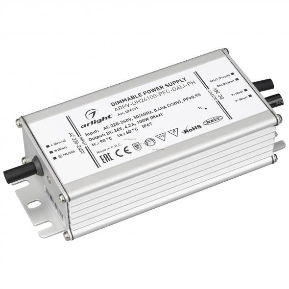 Блок питания ARPV-UH24100-PFC-DALI-PH (24V, 4.2A, 100W) 029151_ARL