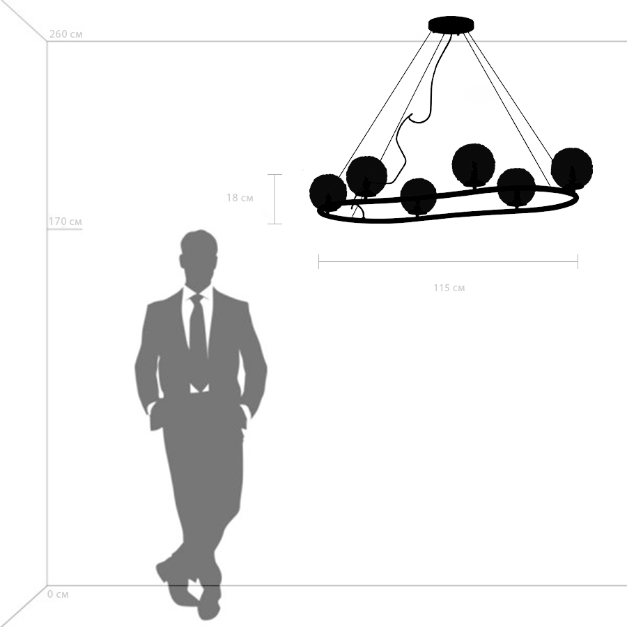 Подвесная люстра LightStar Bari 815267_LS