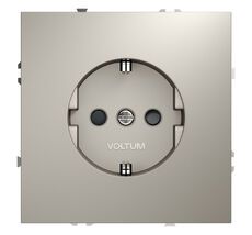 Розетка встраиваемая VOLTUM S70 с заземлением и защитными шторками, 16А VLS040203