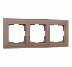 Рамка на 3 поста (латте, стекло) Favorit a058820_WR