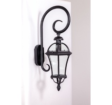 Настенный светильник с черной арматурой уличный фонарь IP44 95202L/18 Bl Oasis Light 95202L/18 Bl_OL