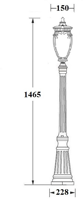 Наземный фонарь IP44 Oasis Light 86211 Gb_OL