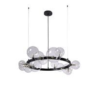 Подвесная люстра Crystallux AGATA AGATA SP15 V2 BLACK/TRANSPARENTE_CR