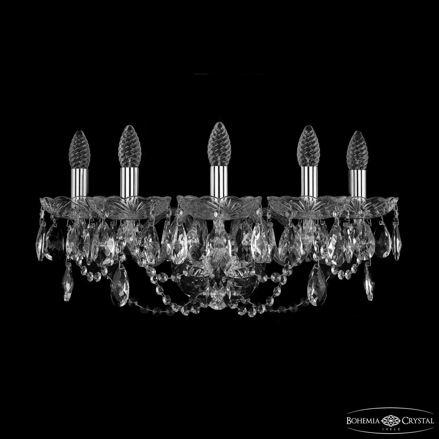 

Бра Bohemia Ivele Crystal 1402B/5/195/XL Ni, 1402B/5/195/XL Ni