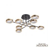 Потолочная люстра Arte Milano Ferrara 277999/8 BK/GD