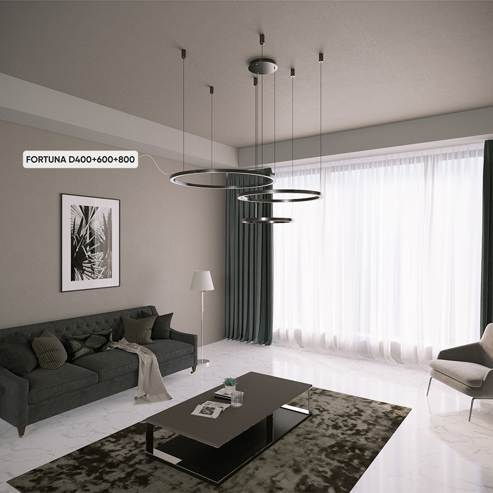 Люстра Crystal Lux FORTUNA FORTUNA SP158W LED BLACK_CR