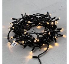 Гирлянда LTC Нить с Колпачком 10м Тепло-Белая с Мерцанием Каждого Диода 24В, 100 LED PST100ABLCAP-11-1WW