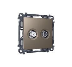 Комплект механизма розетки TV оконечной + SAT 5-862MHz 3.5dB/950-2150MHz 3.5dB ALFA QUANT (AP6433, VM217) Ambrella Volt MA643310_AMB