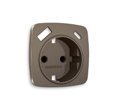 Лицевая панель для электрической розетки с заземлением со шторками 2USB A+C QUANT Ambrella Volt OMEGA OP6400_AMB