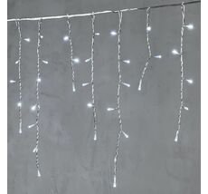 Гирлянда Бахрома 4,9 x 0,5 м Белая 220В, 240 LED, Провод Прозрачный ПВХ, IP54 PIL240-10-2W