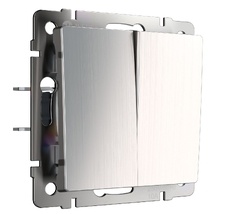 Выключатель двухклавишный проходной Werkel WL02-SW-2G-2W a051085_WR