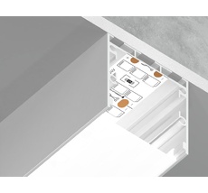 Алюминиевый профиль накладной/подвесной Profile System для ленты до 26мм Ambrella Light ILLUMINATION GP2550WH_AMB