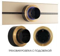 Трековая розетка Arte Milano track-sockets 397952TS/ES Gold