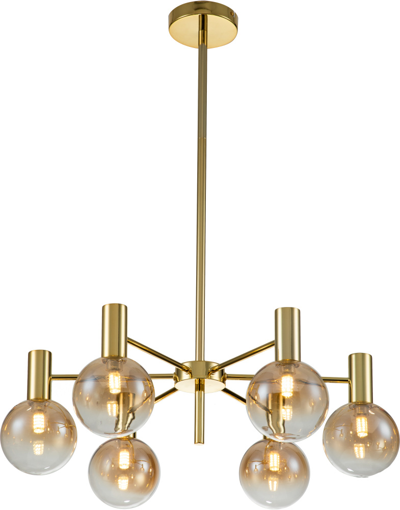 Люстра потолочная на штанге (13015/6R Gold) Indigo V000220