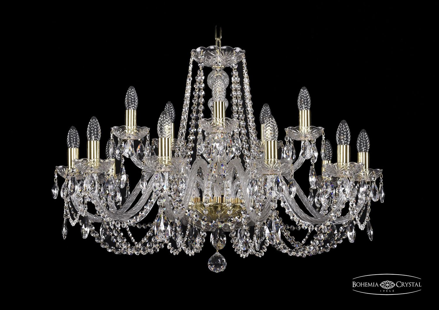 Хрустальная люстра Bohemia Ivele 1402/10+5/300 G_BI