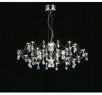 Подвесная люстра светодиодная с пультом и хрустальными подвесками K9 MyFar MR2661-60P-50CD