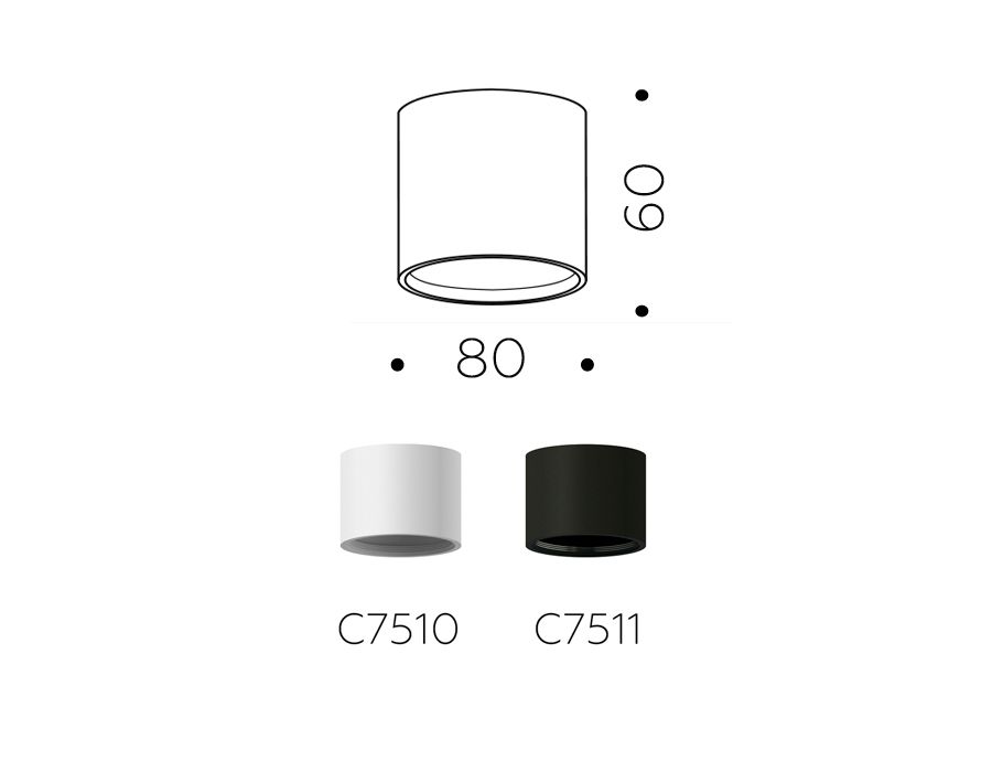 Корпус светильника накладной для насадок DIY SPOT C7511_AMB