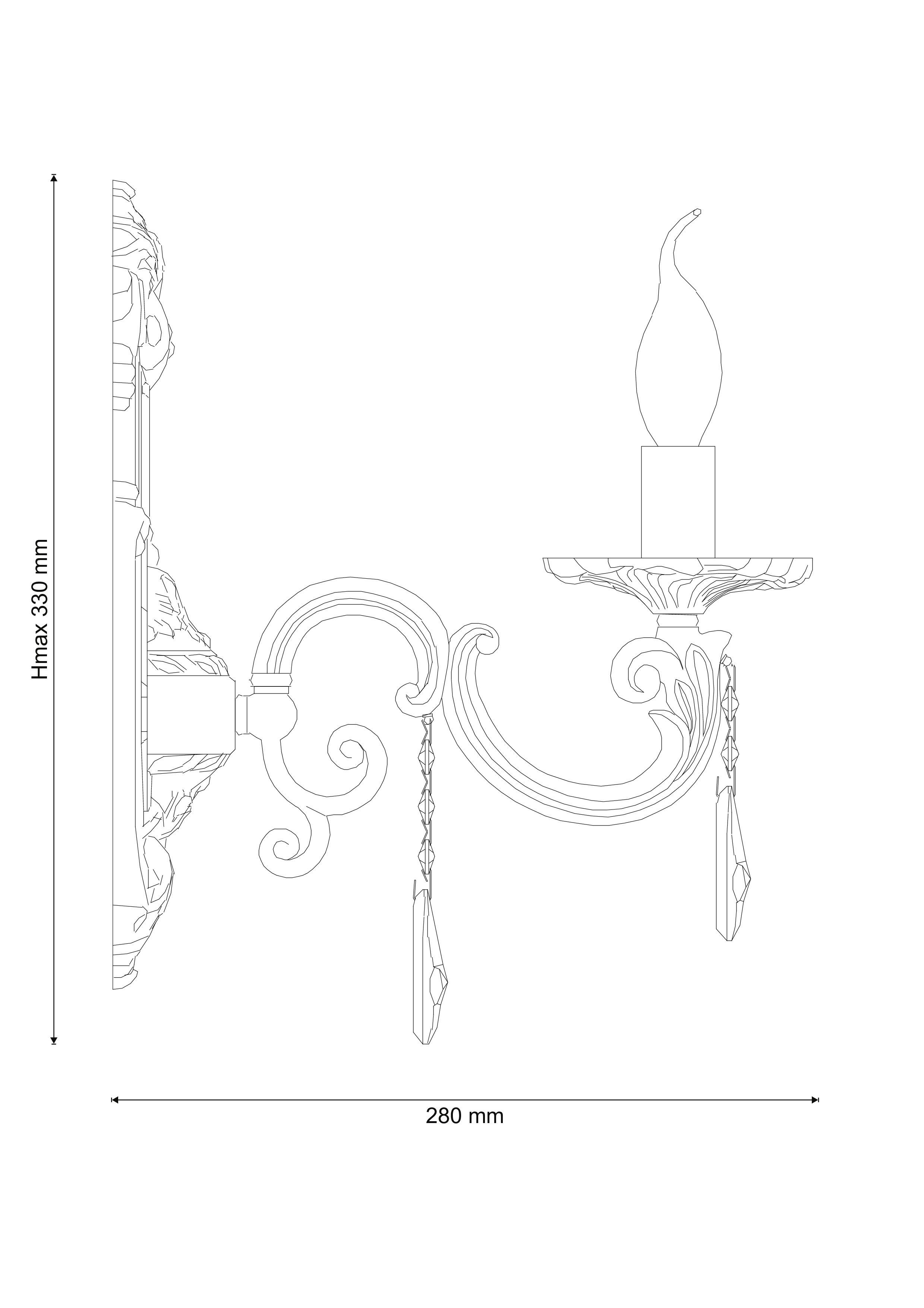 Бра Lucia Tucci NAPOLI NAPOLI W148.1 white antique