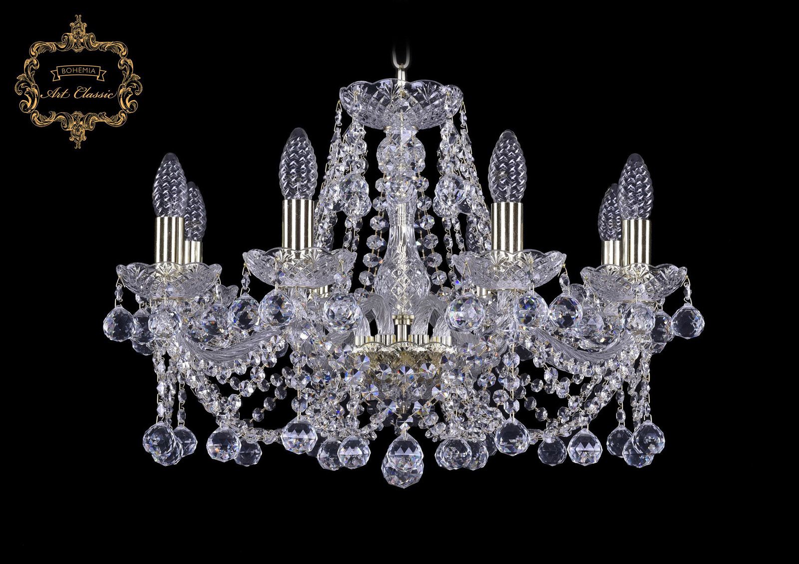 

Хрустальная люстра Bohemia Art Classic 11.21.8.200.Gd.B, 11.21.8.200.Gd.B