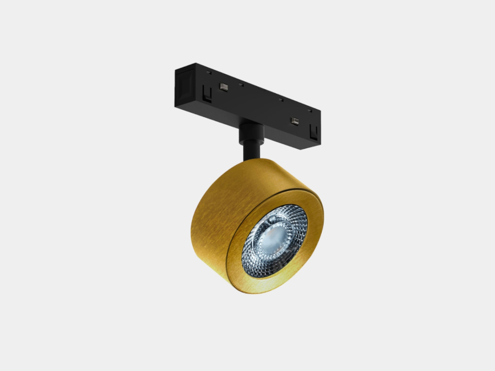 Трековый светильник магнитный, светодиодный, латунь, 10Вт, 48V IP20 Lumker SY-LINK-FTS-BR-10-WW_SW