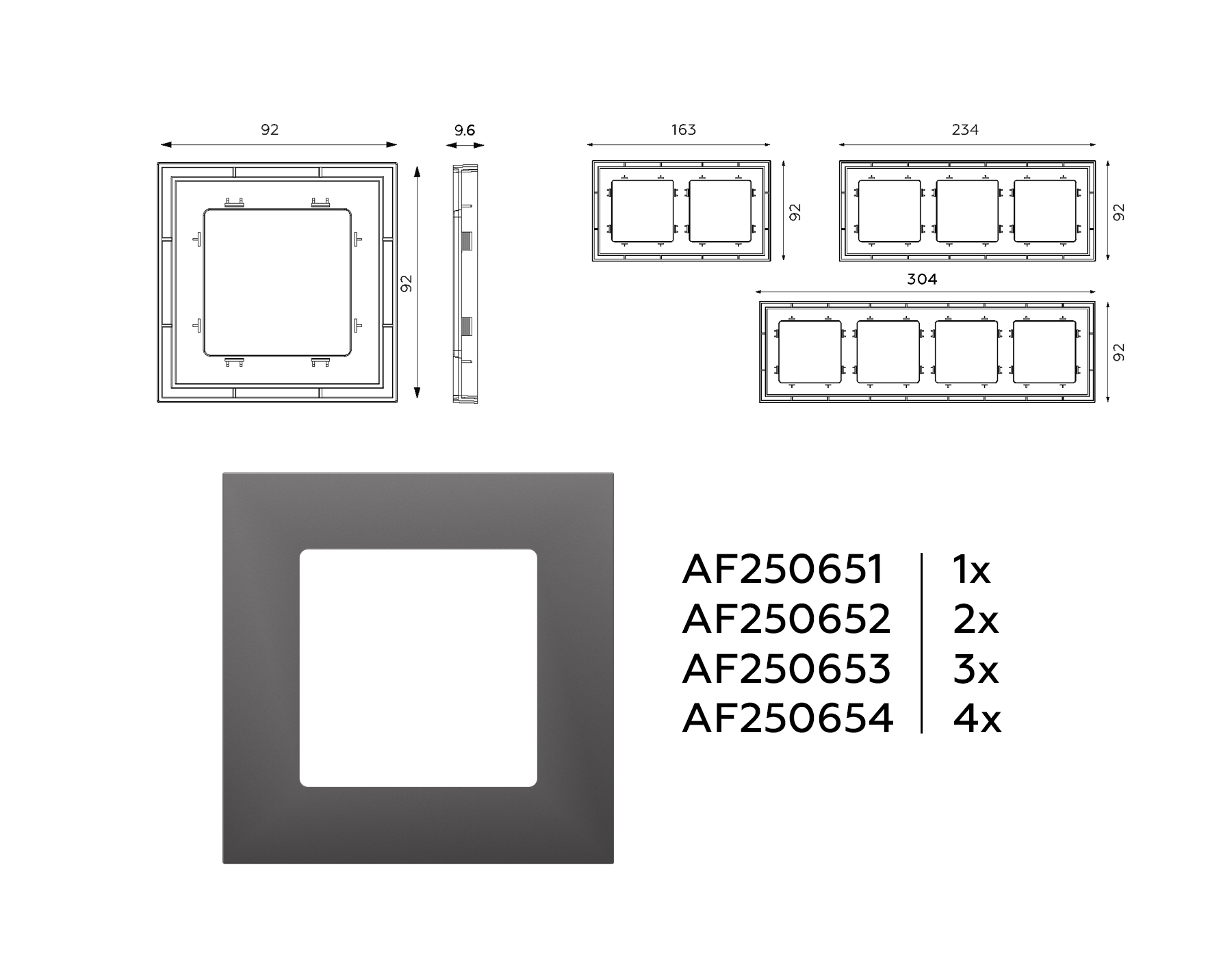 Рамка Ambrella Volt ALFA Qubi AF250651_AMB