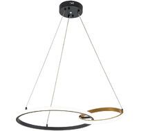 Подвесная люстра (+ночной режим) с пультом Escada 10230/2LED Black/Gold_ESC