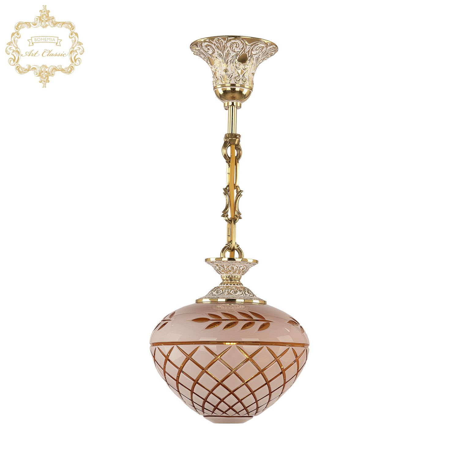 

Хрустальная люстра Bohemia Art Classic 34.003P.18.GW.Amber-White.H-1B, 34.003P.18.GW.Amber-White.H-1B
