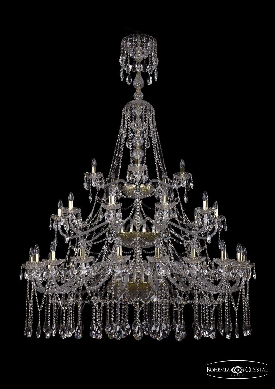 Хрустальная люстра Bohemia Ivele 1413/20+10+5/530/XL-201/3d G_BI