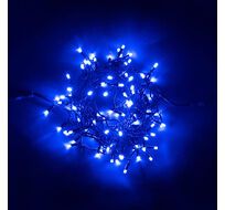 Гирлянда Нить с Колпачком 10м Синяя 24В, 100 LED, Провод Черный ПВХ, IP65 05-273_BL