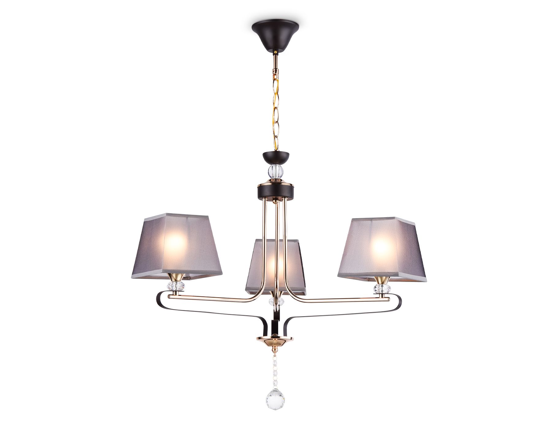 Подвесная люстра с абажуром и хрусталем Ambrella Light Modern TRADITIONAL TR4614_AMB